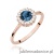 Pierścionek W0572 Topaz London Blue 0,50ct różowe złoto