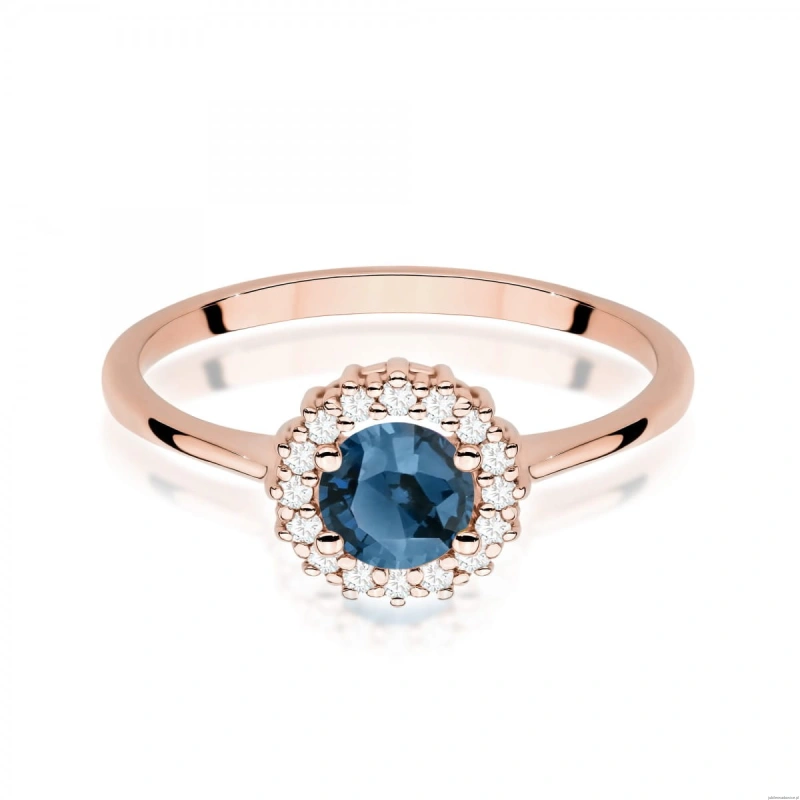 Pierścionek W0572 Topaz London Blue 0,50ct różowe złoto