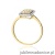 Pierścionek W0573 z diamentami żółte złoto