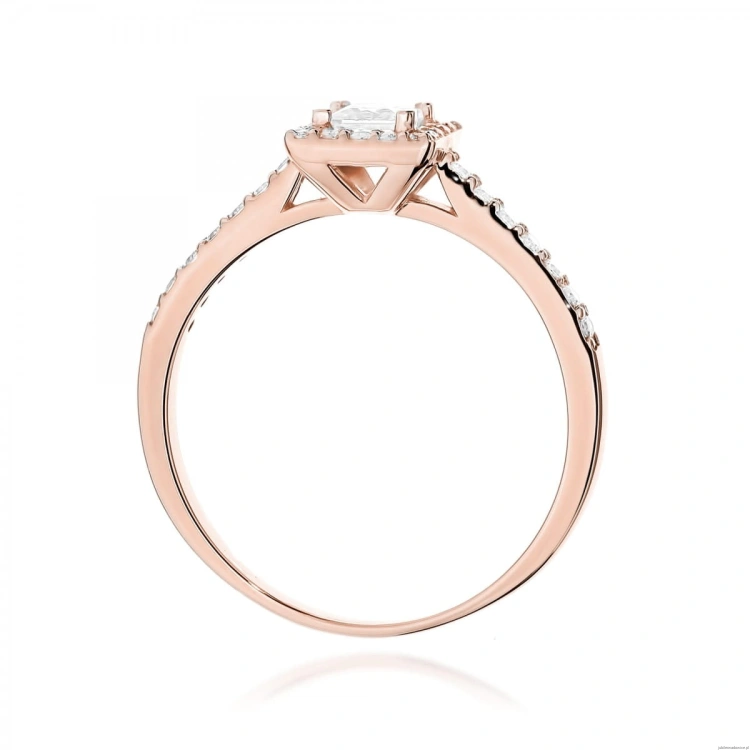 Pierścionek W0591 Diament 0,30ct różowe złoto