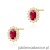 Kolczyki K0514 Rubin 2 x 0,60ct żółte złoto