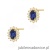 Kolczyki K0514 Szafir 2 x 0,70ct żółte złoto