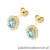 Kolczyki K0514 Topaz 2 x 0,50ct żółte złoto