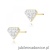 Kolczyki K0504 z diamentami żółte złoto sztyft zakręcany