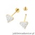 Kolczyki K0504 z diamentami żółte złoto sztyft zakręcany