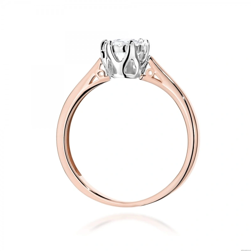 Pierścionek W0605 Diament 0,25ct różowe złoto