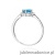 Pierścionek W0603 Topaz 0,50ct białe złoto