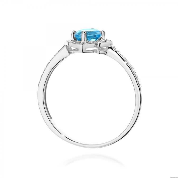 Pierścionek W0603 Topaz 0,50ct białe złoto