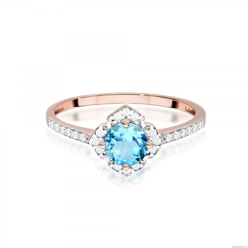 Pierścionek W0603 Topaz 0,50ct różowe złoto