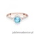 Pierścionek W0603 Topaz 0,50ct różowe złoto