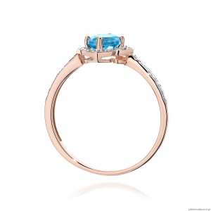 Pierścionek W0603 Topaz 0,50ct różowe złoto