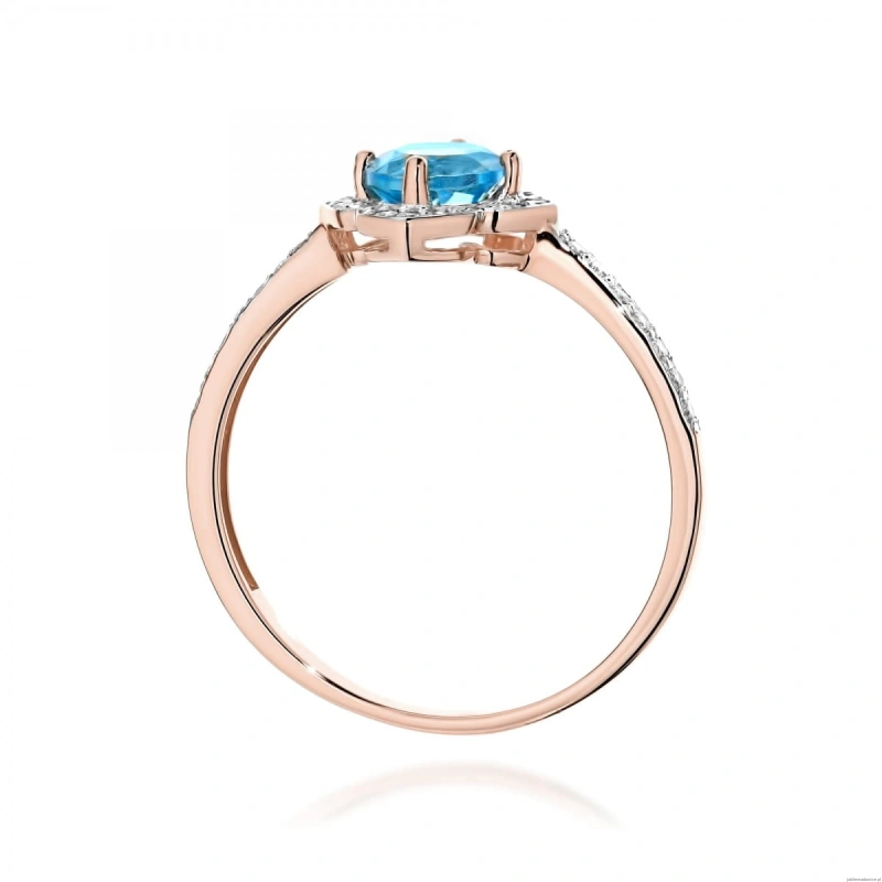 Pierścionek W0603 Topaz 0,50ct różowe złoto