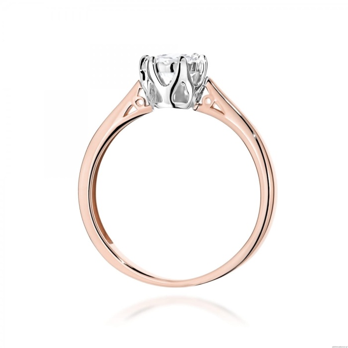 Pierścionek W0605 Diament 0,30ct różowe złoto