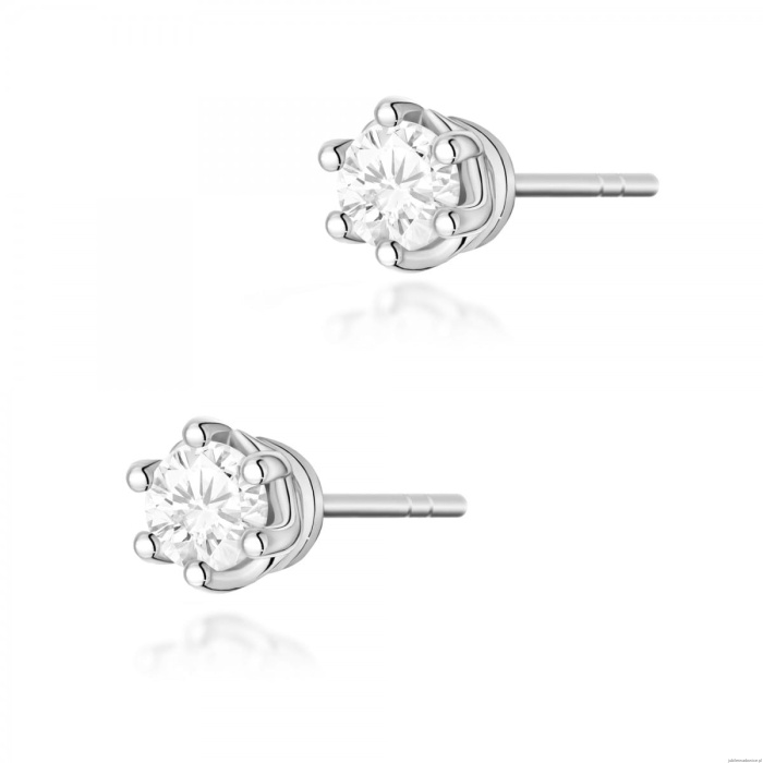 Kolczyki K0069 Diament 2 x 0,40ct białe złoto