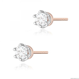 Kolczyki K0069 Diament 2 x 0,40ct różowe złoto