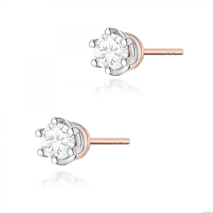 Kolczyki K0069 Diament 2 x 0,40ct różowe złoto