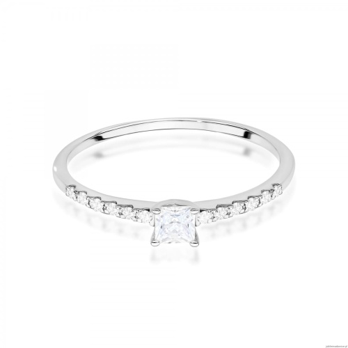 Pierścionek W0588 Diament 0,15ct białe złoto