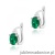 Kolczyki K0308 Szmaragd 2 x 0,80ct białe złoto