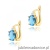 Kolczyki K0308 Topaz 2 x 0,90ct żółte złoto