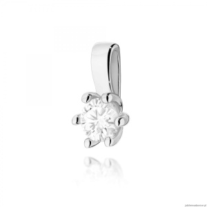 Zawieszka Z0222 Diament 0,15ct białe złoto
