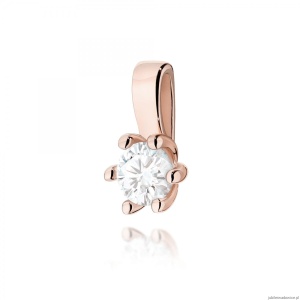 Zawieszka Z0222 Diament 0,15ct różowe złoto