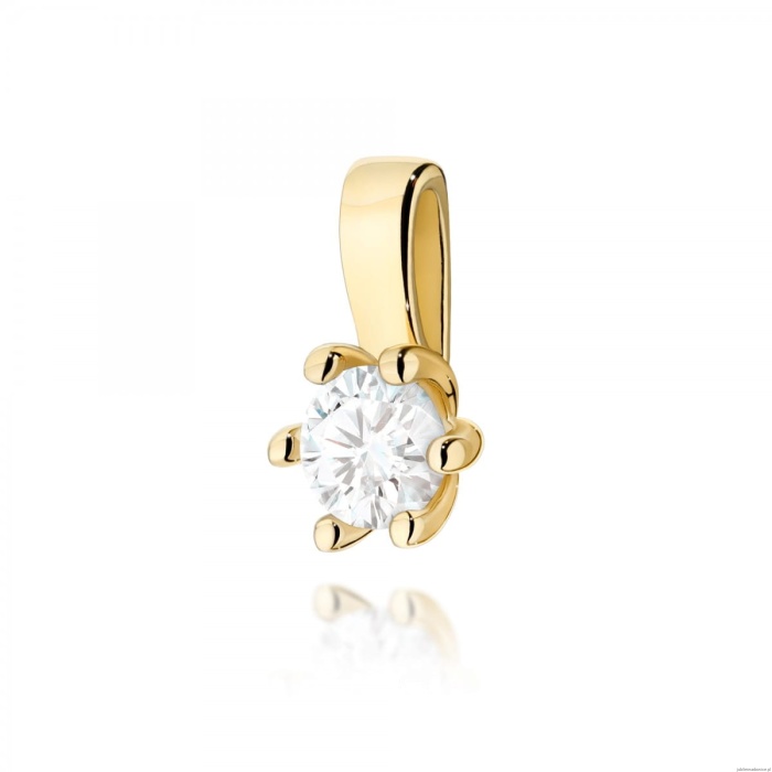 Zawieszka Z0222 Diament 0,15ct żółte złoto