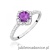 Pierścionek W0603 Ametyst 0,50ct białe złoto