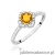 Pierścionek W0603 Cytryn 0,50ct białe złoto