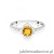 Pierścionek W0603 Cytryn 0,50ct białe złoto