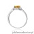 Pierścionek W0603 Cytryn 0,50ct białe złoto