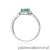 Pierścionek W0603 Szmaragd 0,50ct białe złoto
