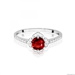 Pierścionek W0603 Granat 0,60ct białe złoto