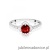 Pierścionek W0603 Granat 0,60ct białe złoto