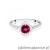 Pierścionek W0603 Rodolit 0,60ct białe złoto