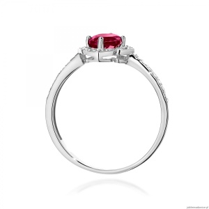 Pierścionek W0603 Rodolit 0,60ct białe złoto