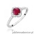 Pierścionek W0603 Rubin 0,60ct białe złoto