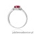 Pierścionek W0603 Rubin 0,60ct białe złoto