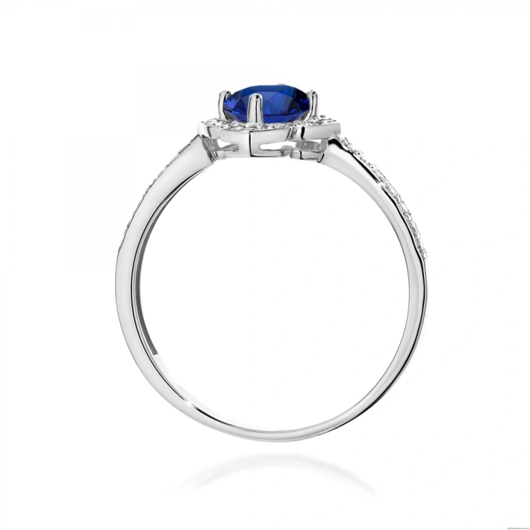 Pierścionek W0603 Szafir 0,50ct białe złoto