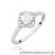 Pierścionek W0603 Białym Szafir 0,60ct białe złoto