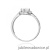 Pierścionek W0603 Białym Szafir 0,60ct białe złoto