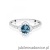 Pierścionek W0603 Topaz London Blue 0,50ct białe złoto
