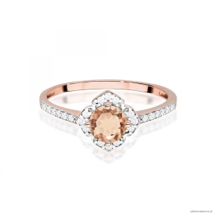 Pierścionek W0603 Morganit 0,40ct różowe złoto