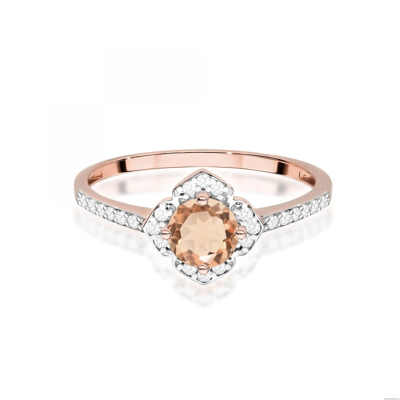 Pierścionek W0603 Morganit 0,40ct różowe złoto