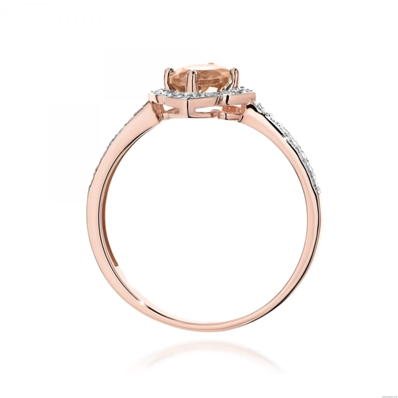 Pierścionek W0603 Morganit 0,40ct różowe złoto