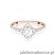 Pierścionek W0603 Białym Szafir 0,60ct różowe złoto