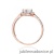 Pierścionek W0603 Białym Szafir 0,60ct różowe złoto