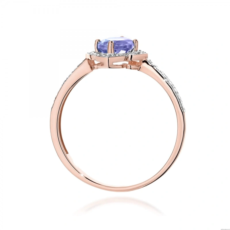 Pierścionek W0603 Tanzanit 0,50ct różowe złoto