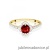 Pierścionek W0603 Granat 0,60ct żółte złoto