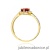 Pierścionek W0603 Granat 0,60ct żółte złoto