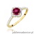 Pierścionek W0603 Rodolit 0,60ct żółte złoto
